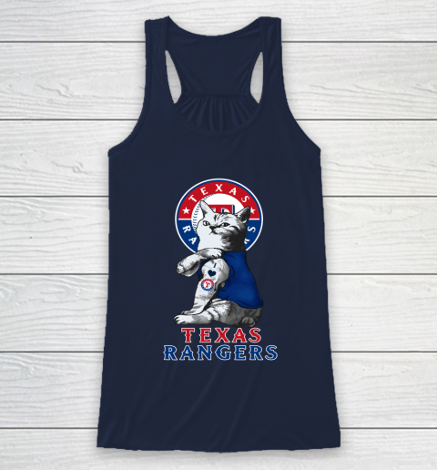 MLB Baseball My Cat Loves Texas Rangers Racerback Tank 8