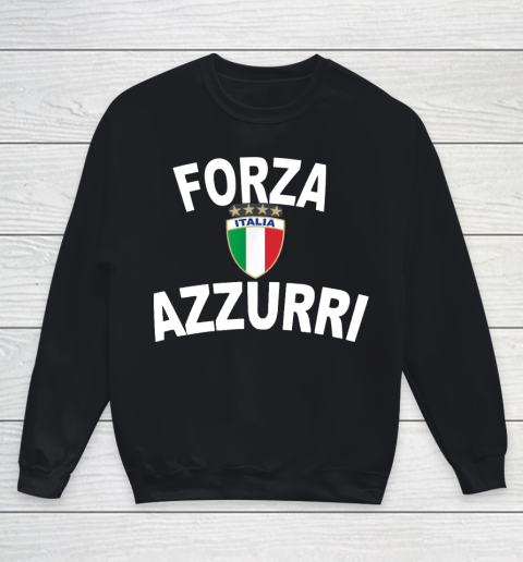 Italy Forza Azzurri Soccer Jersey Italia Flag Football Youth Sweatshirt