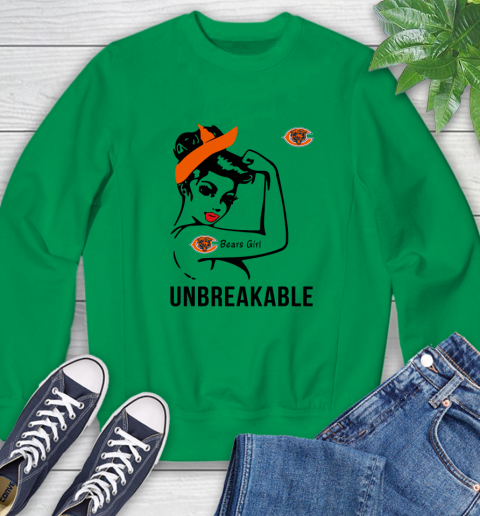 NFL Chicago Bears Girl Unbreakable Football Sports Sweatshirt 4