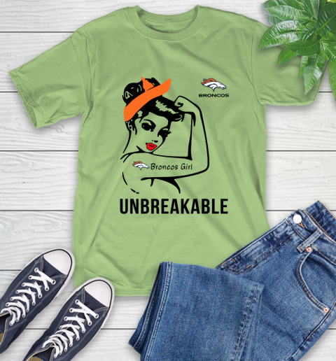 NFL Denver Broncos Girl Unbreakable Football Sports T-Shirt 9