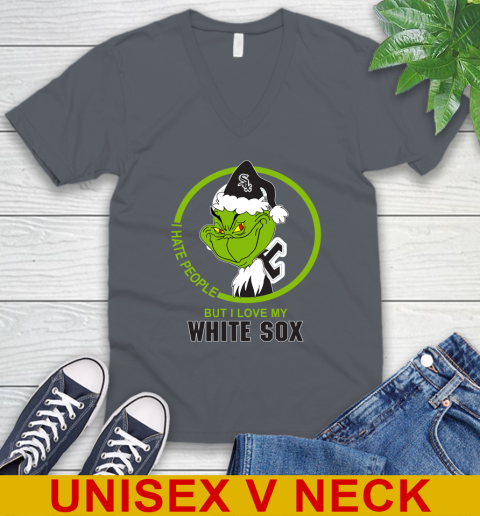 Chicago White Sox MLB Grinch I Hate People But I Love My Favorite Baseball Team 53
