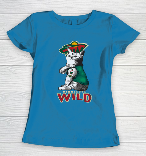 NHL My Cat Loves Minnesota Wild Hockey Women's T-Shirt 6