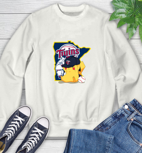 MLB Pikachu Baseball Sports Minnesota Twins Sweatshirt
