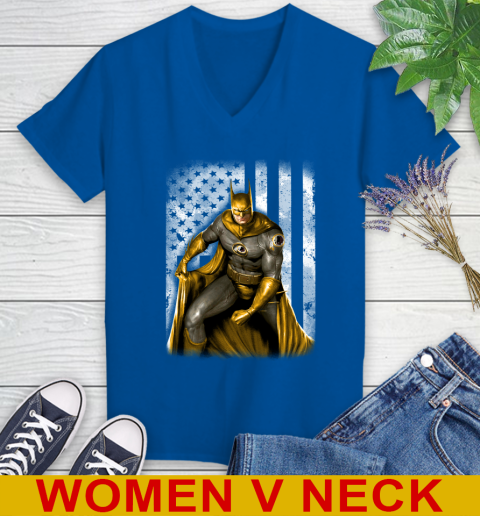 Washington Redskins NFL Football Batman DC American Flag Shirt Women's V-Neck T-Shirt 9