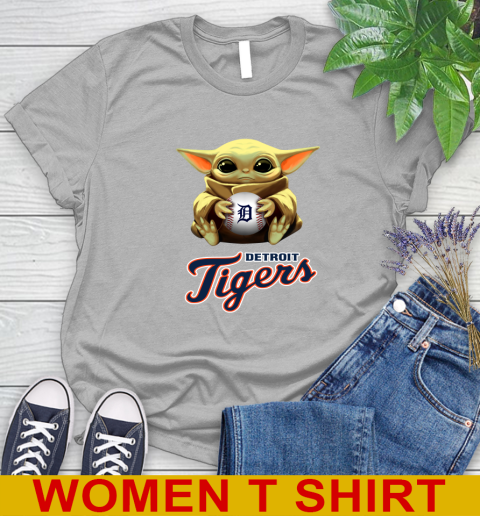MLB Baseball Detroit Tigers Star Wars Baby Yoda Shirt 93
