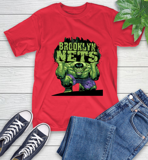 Brooklyn Nets NBA Basketball Incredible Hulk Marvel Avengers Sports T-Shirt 10