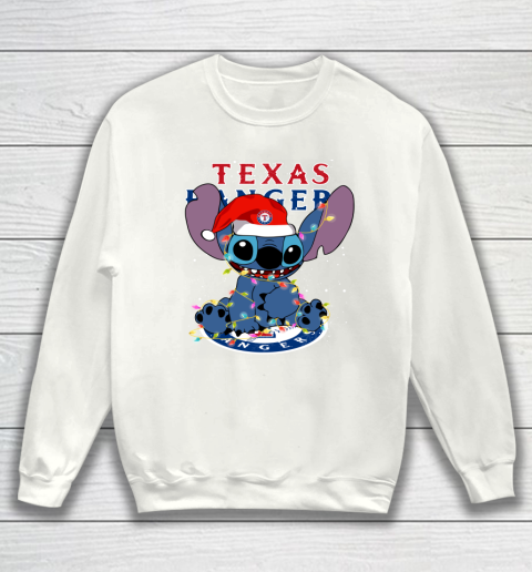 Texas Rangers MLB noel stitch Baseball Christmas Sweatshirt