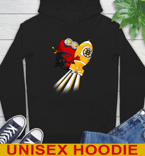 NHL Hockey Boston Bruins Deadpool Minion Marvel Shirt Hoodie