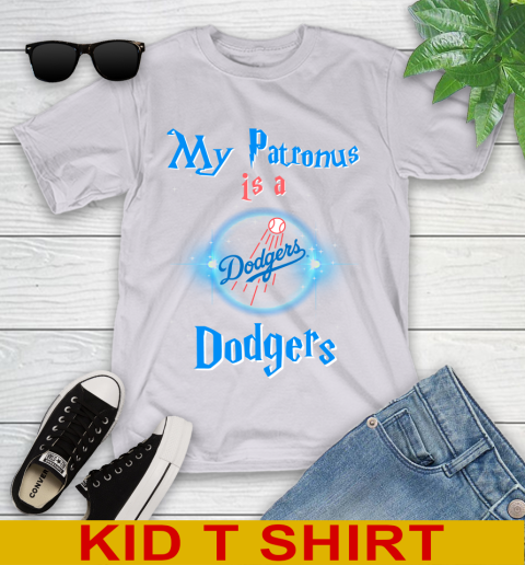 MLB Baseball Harry Potter My Patronus Is A Los Angeles Dodgers Youth T-Shirt 4