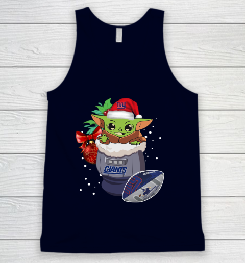 New York Giants Christmas Baby Yoda Star Wars Funny Happy NFL Tank Top 3