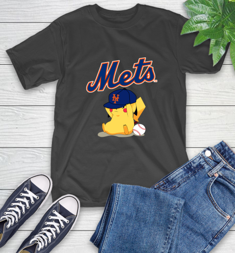 MLB Pikachu Baseball Sports New York Mets T-Shirt 2