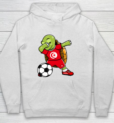 Dabbing Turtle Tunisia Soccer Fans Jersey Tunisian Football Hoodie