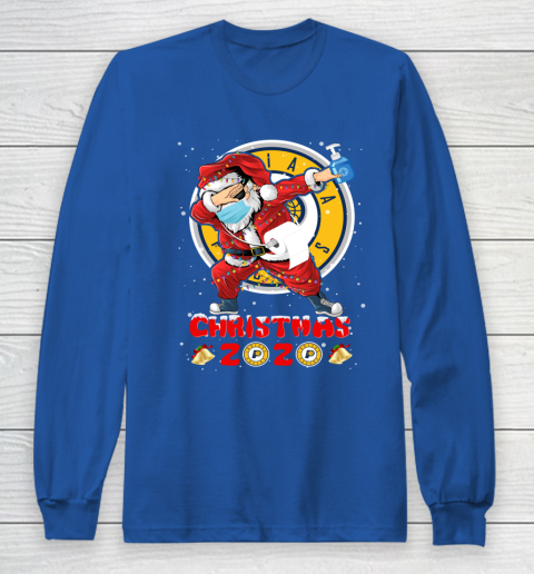 Indiana Pacers Funny Santa Claus Dabbing Christmas 2020 NBA Long Sleeve T-Shirt 6