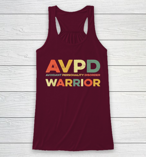 Autism Awareness Avoidant Personality Disorder Warrior AVPD Awareness Social Racerback Tank 2