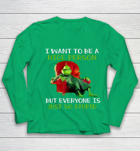 Tee Christmas Grinch Xmas funny quotes Youth Long Sleeve 4