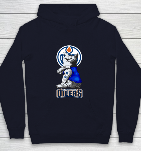NHL My Cat Loves Edmonton Oilers Hockey Youth Hoodie 2