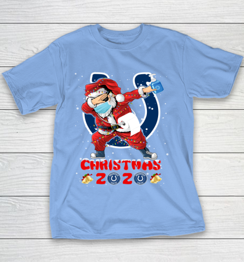 Indianapolis Colts Funny Santa Claus Dabbing Christmas 2020 NFL Youth T-Shirt 8