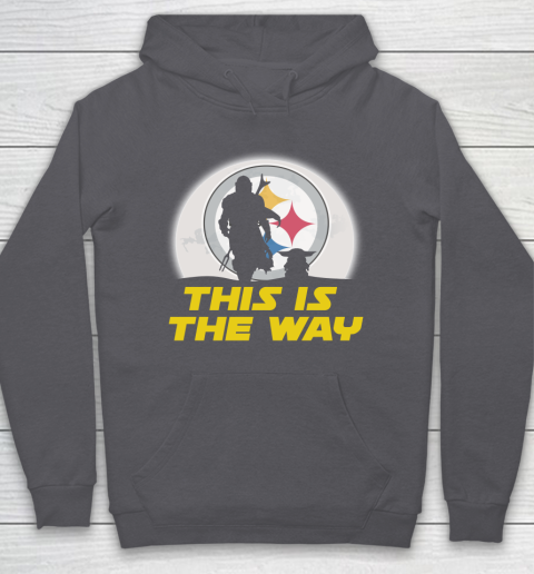 Pittsburgh Steelers NFL Football Star Wars Yoda And Mandalorian This Is The Way Hoodie 4