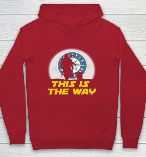 Seattle Mariners MLB Baseball Star Wars Yoda And Mandalorian This Is The Way Youth Hoodie 7