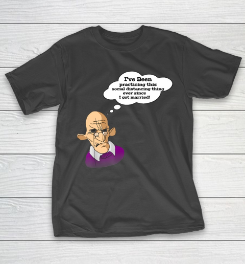 Grandpa Funny Gift Apparel  Funny Grumpy Grandpa Social Distancing Joke T-Shirt