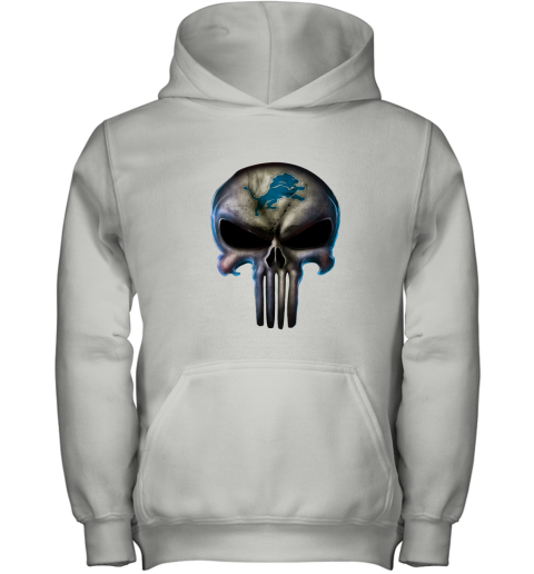 Detroit Lions The Punisher Mashup Football Youth Hoodie