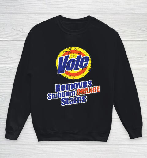 Vote Removes Stubborn Organe Stains Youth Sweatshirt