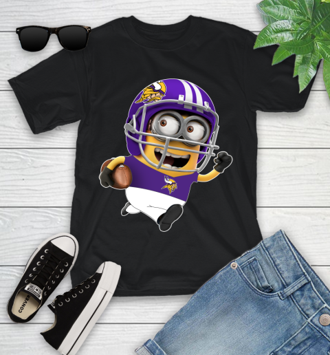 NFL Minnesota Vikings Minions Disney Football Sports Youth T-Shirt 2