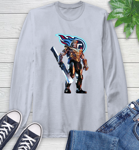 NFL Thanos Gauntlet Avengers Endgame Football Tennessee Titans Long Sleeve T-Shirt 6