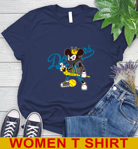 Los Angeles Dodgers MLB Baseball Mickey Peace Sign Sports Women's T-Shirt 12