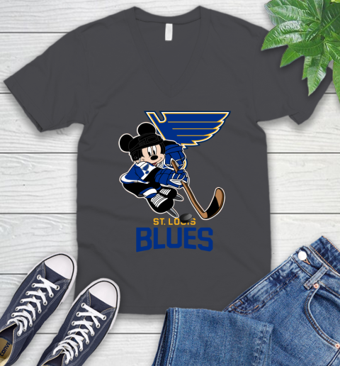 NHL St.Louis Blues Mickey Mouse Disney Hockey T Shirt V-Neck T-Shirt 5