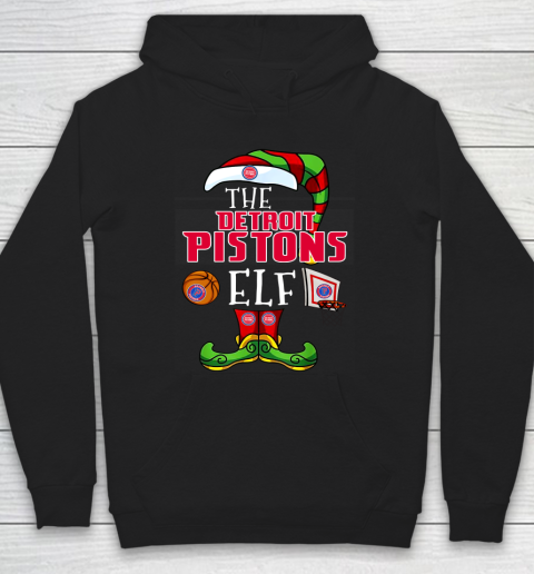 Detroit Pistons Christmas ELF Funny NBA Hoodie