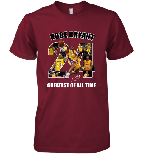 Kobe Bryant Greatest Of All Time Number 24 Signature Premium Men's T-Shirt