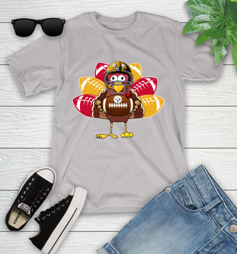 Pittsburgh Steelers Turkey Thanksgiving Day Youth T-Shirt 12