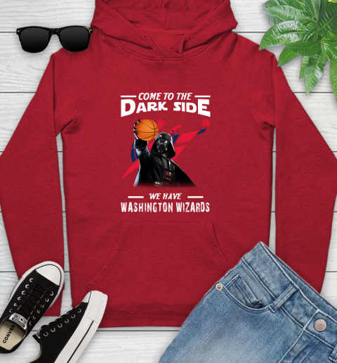 NBA Come To The Dark Side We Have Washington Wizards Star Wars Darth Vader Basketball Youth Hoodie 12