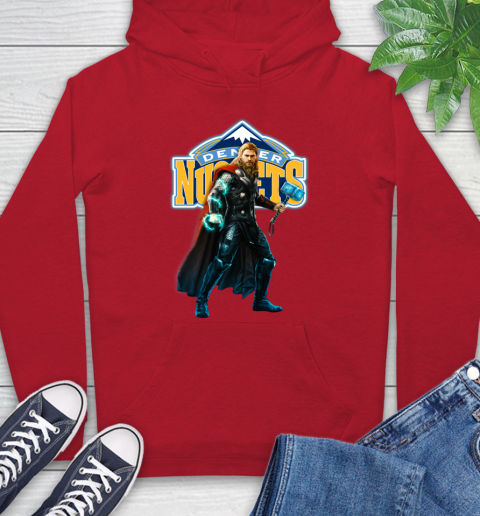 NBA Thor Avengers Endgame Basketball Denver Nuggets Hoodie 10