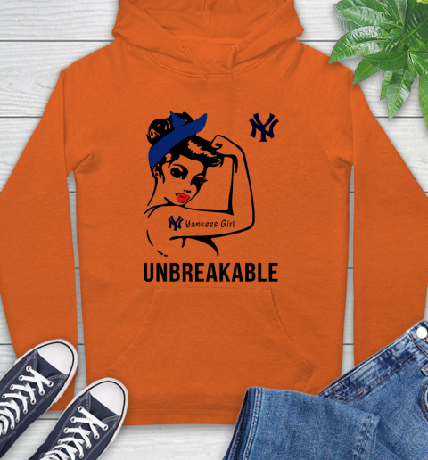 MLB New York Yankees Girl Unbreakable Baseball Sports Hoodie 3