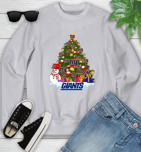 New York Giants Merry Christmas NFL Football Sports Youth Sweatshirt 4