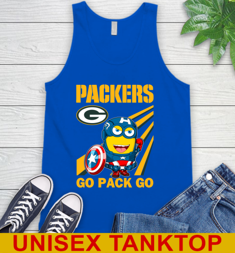 NFL Football Green Bay Packers Captain America Marvel Avengers Minion Shirt Tank Top 4