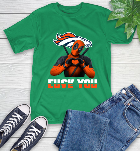 NHL Denver Broncos Deadpool Love You Fuck You Football Sports T-Shirt 7