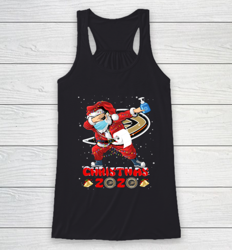 Anaheim Ducks Funny Santa Claus Dabbing Christmas 2020 NHL Racerback Tank