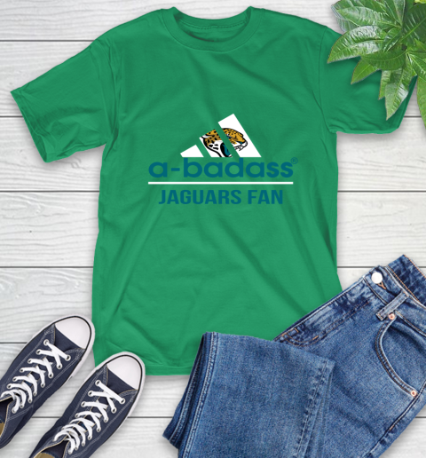 Jacksonville Jaguars NFL Football A Badass Adidas Adoring Fan Sports T-Shirt 7