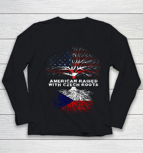 American Raised with Czech Czechian Roots Republic Youth Long Sleeve