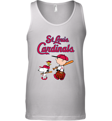 St Louis Cardinals Let's Play Baseball Together Snoopy MLB Tank Top