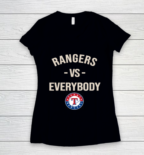 Texas Rangers Vs Everybody Women's V-Neck T-Shirt