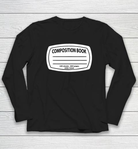 Composition Notebook Costume  Matching Group Halloween Long Sleeve T-Shirt