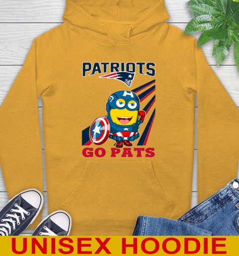 NFL Football New England Patriots Captain America Marvel Avengers Minion Shirt Hoodie 2