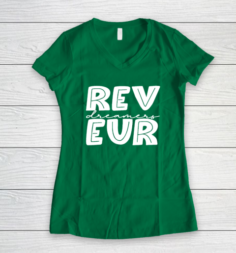 Reveur House of Dreamers, RCA Houses, Dreamer School Spirit Women's V-Neck T-Shirt 3