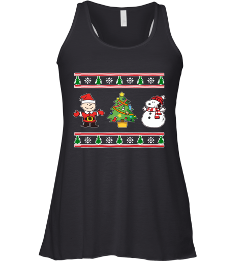 Snoopy And Woodstock Ugly Christmas Racerback Tank