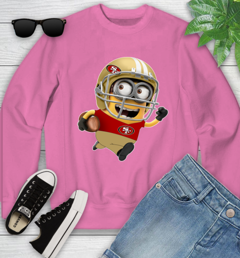 NFL San Francisco 49ers Minions Disney Football Sports Youth Sweatshirt 7