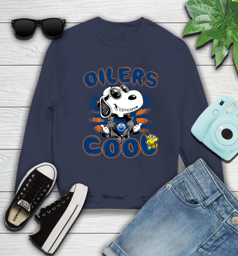 NHL Hockey Edmonton Oilers Cool Snoopy Shirt Sweatshirt - Image 3